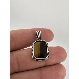 925 Sterling Silver Tiger Eye Pendent